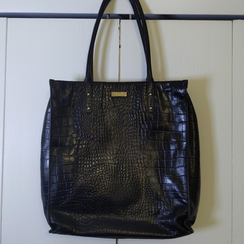 Kate spade tote purse handbag leather black
